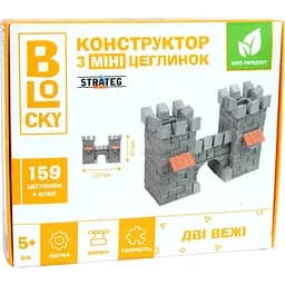 Конструктор из мини-кирпичиков Strateg Blocky Две башни 159 элементов (31021)