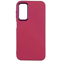 Чохол Silicone Cover Metal frame AA Samsung Galaxy A24 4G Maroon