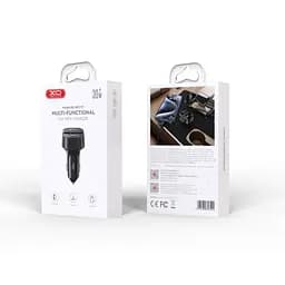 FM модулятор XO BCC17 Car Charger Smart Bluetooth Dual Port PD 30W Чорний (BCC17.black) - мініатюра 4