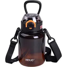 Бутылка Yiwu для напитков с ремешком и трубочкой 700 мл черный HP-14-32B