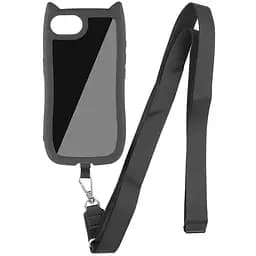 Чохол Getman TPU Cat with straps для Apple iPhone 16e 6.1 Black