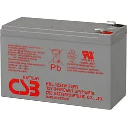 Аккумулятор CSB AGM 12V (12V/9Ah/108Wh) (HRL1234WF2FR) [112293]