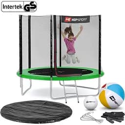 Батут Hop-Sport 8ft (244см) зелений з зовнішньою сіткою - мініатюра 2