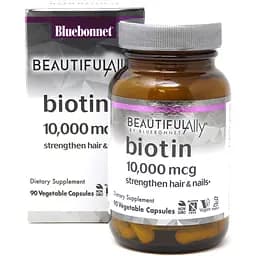Вітаміни та мінерали Bluebonnet Nutrition Beautiful Ally Biotin 10000 mcg, 90 вегакапсул