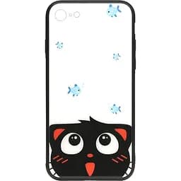Чохол-накладка Toto Cartoon Print Glass Case Apple iPhone 7/8/SE 2020 Cat and fish