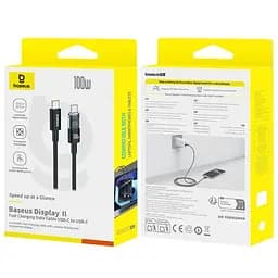 Дата кабель Baseus Display 2 Type-C to Type-C 100W (1m) (P10382702) Cosmic Black - мініатюра 5