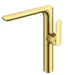 Смеситель для умывальника Kohlman Experience Long Gold высокий QB175E-GD Золотой