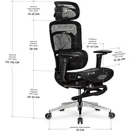Крісло Mealux M10 Air Massage з масажним ефектом Black (HF-M10 M/BB) - мініатюра 6