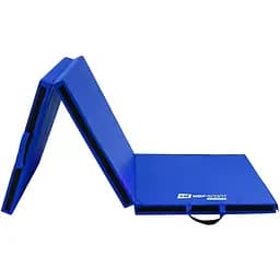 Мат гимнастический Hop-Sport HS-065FM средне-твердый с липучкой 5 см синий