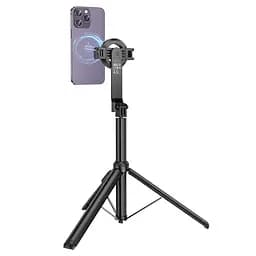 Монопод для селфі Hoco K25 magnetic трипод + знімний BT пульт Black - мініатюра 4