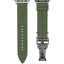 Силіконовий ремінець Hermes Apple Watch 41/40/38 мм Pine Needle Green