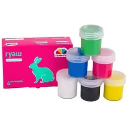 Фарби гуашеві "Захоплення" ГАММА'UA 200201 6 кольорів 20 мл (4820219211662)(SC)