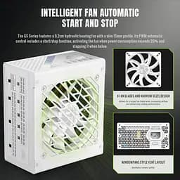 Блок живлення GameMax GS 650G 650W SFX 80+ Gold White (GS 650G WH V25) - мініатюра 8