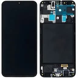 Дисплей Samsung A205 Galaxy A20 чорний, TFT (In-Cell) з рамкою
