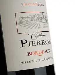 Вино Chateau Pierron Bordeaux AOC червоне сухе 0.75 л - мініатюра 3
