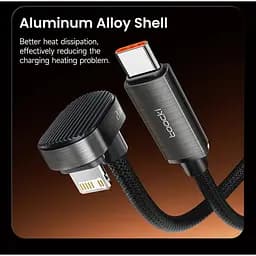 Кабель ігровий Toocki U-подібний 180 USB Type-C to Lightning PD 20W кутовий 1.2 м - мініатюра 2