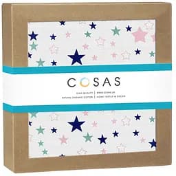 Пелюшка муслінова Cosas Stars CS2 80х100 см (MuslinDiapers_StarCarnivalRoseMint)