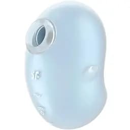 Вакуумный стимулятор клитора с вибрацией Satisfyer Cutie Ghost голубой
