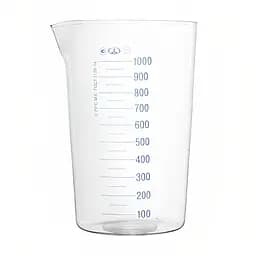Мензурка (мерный стакан) 1000 мл (шкала 50 мл) из стекла ГОСТ 1770-74, Стеклоприбор 86166