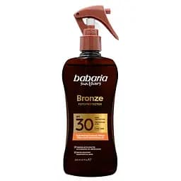 Олія-спрей для тіла Babaria Coconut Bronze Sunscreen для засмаги з бронзуючим ефектом SPF 30, 200 мл