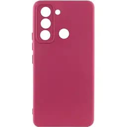 Чохол Lakshmi Silicone Cover Full Camera (A) для Tecno Spark 8C Бордовий / Marsala
