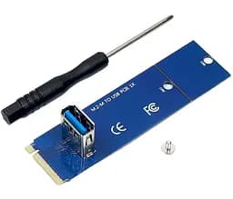 Адаптер M2-PCI-e x16, USB, отвертка +, Пакет