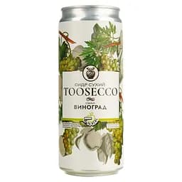 Сидр Toosecco Виноград обыкновенный газированный сухой 0.33 л ж/б