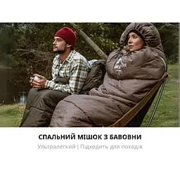Спальник з капюшоном Naturehike U150 NH20MSD07, (11°C), правий, коричневий - мініатюра 5