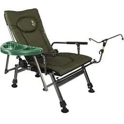 Крісло коропове new2020 M-Elektrostatyk F5R ST/P столиком та тримачем вудки