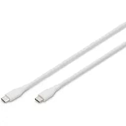 Кабель Digitus USB-C > USB-C зарядка/синхронизация, USB 2.0, 60W, силиконовый, 2м, белый teh0013692
