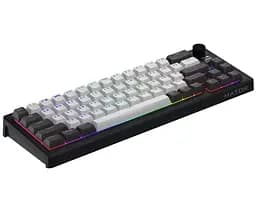 Клавиатура игровая механическая HATOR HTK-4160-UA Skyfall 65 PRO Wireless Aurum Vanila Silent Switch USB, 2,4 ГГц, BT 5.3 Black-White - мініатюра 3
