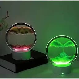 Нічник настільний із рухомим піском та 3D ефектом декоративная лампа - мініатюра 2
