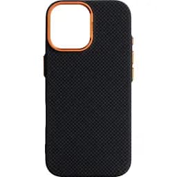 Чехол ArmorStandart LikeCarbon2 SE MagCase для Apple iPhone 17 Kevlar Black Orange (ARM89163) [156298]