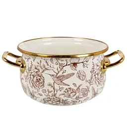 Каструля емальована Elmani Bird з кришкою 16 см 2.1 л (763-041) - мініатюра 2