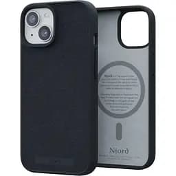 Чехол-накладка Njord Suede MagSafe Case Black для iPhone 15 (NA51SU00)