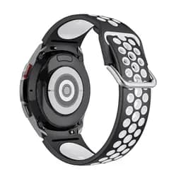 Ремінець для Samsung Galaxy Watch 4 - чорно-білий ширина кріплення 20мм силікон перфорація розмір L Watchbands Uniq (WB00S4GALAXYUNIQ2) - мініатюра 2