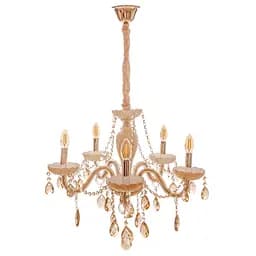 Люстра свічка Brille підвісна кришталева E14 40W G (BCL-689S/5)