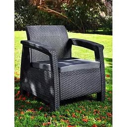 Крісло Allibert Corfu сіре 1 шт (912293901) - мініатюра 3
