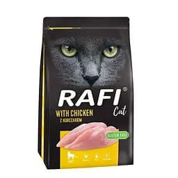 Сухий корм для дорослих кішок Rafi Cat з куркою 7 кг
