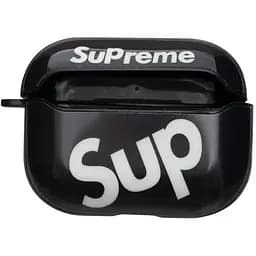 Футляр для навушників Airpods Pro Glossy Brand Sup black