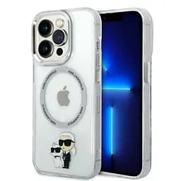 Чехол Karl Lagerfeld IML Karl and Choupette NFT Задняя крышка MagSafe для iPhOne 15 Pro Max Прозрачная (57983116782)
