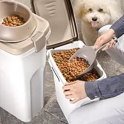 Контейнер для корму Stefanplast 40 л (15 кг) бежевий (98501) - мініатюра 2