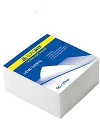 Блок білого паперу для приміток, 80x80x30 мм, несклеєний