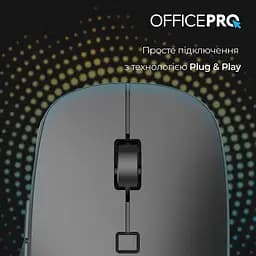 Миша OfficePro Silent Click Ergonomic Wireless Black (M305B) - мініатюра 5