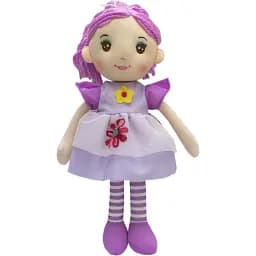 Лялька м'яка Devilon 36 см велика червона квітка фіолетова сукня (861057-1)