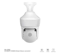 Внутрішня поворотна WiFi відеокамера XO CR02 Magic Light Bulb EU 3Мп для відеоспостереження Біла - мініатюра 4