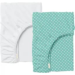 Набір простирадл на резинці Cosas Mint Dots 60х120х12 см (SetSheet_DropMint_White_120x60)