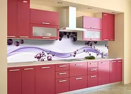 Кухонний фартух Фіолетові Сфери вінілова наклейка ПВХ кулі Абстракція 60х250 см Happy Pocket Z180732 - мініатюра 2