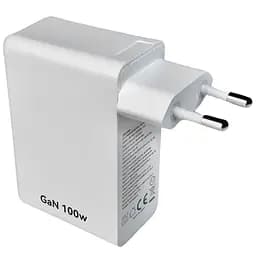 Зарядний пристрій Vokamo 2хType-C, 2хUSB Spow GaN 100W - мініатюра 2