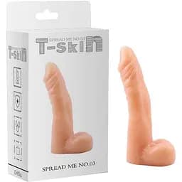 Реалістичний фалоімітатор T-Skin Spread Me No.03 17.7 см тілесний